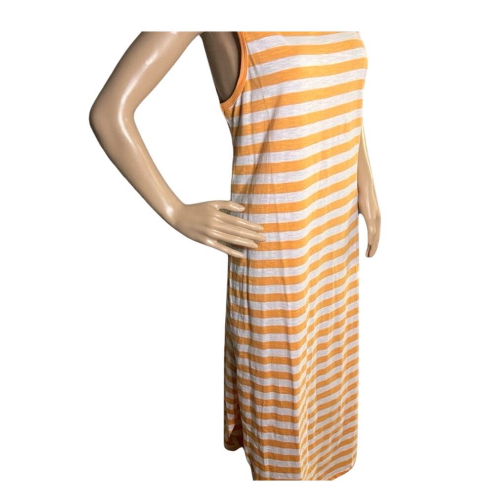 Maxi Dress XL Striped Orange & White lightweight tangerine boho beachy summer